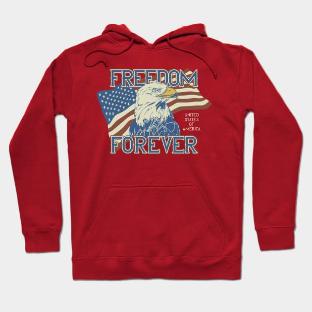 Freedom Forever USA Hoodie by kimmieshops